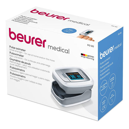 Beurer PO 30 Fingertip Pulse Oximeter for Accurate SpO2 & Heart Rate Monitoring