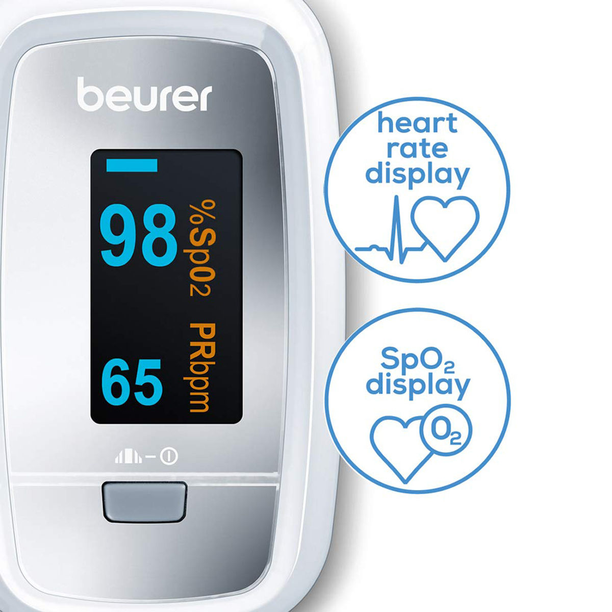 Beurer PO 30 Fingertip Pulse Oximeter for Accurate SpO2 & Heart Rate Monitoring