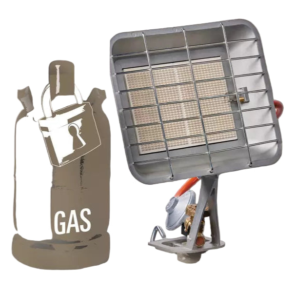 Einhell Portable Outdoor Gas Radiant Heater: Adjustable Heat, Piezo Ignition, Safe