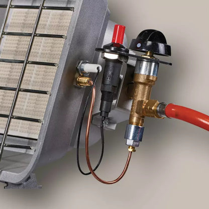 Einhell Portable Outdoor Gas Radiant Heater: Adjustable Heat, Piezo Ignition, Safe