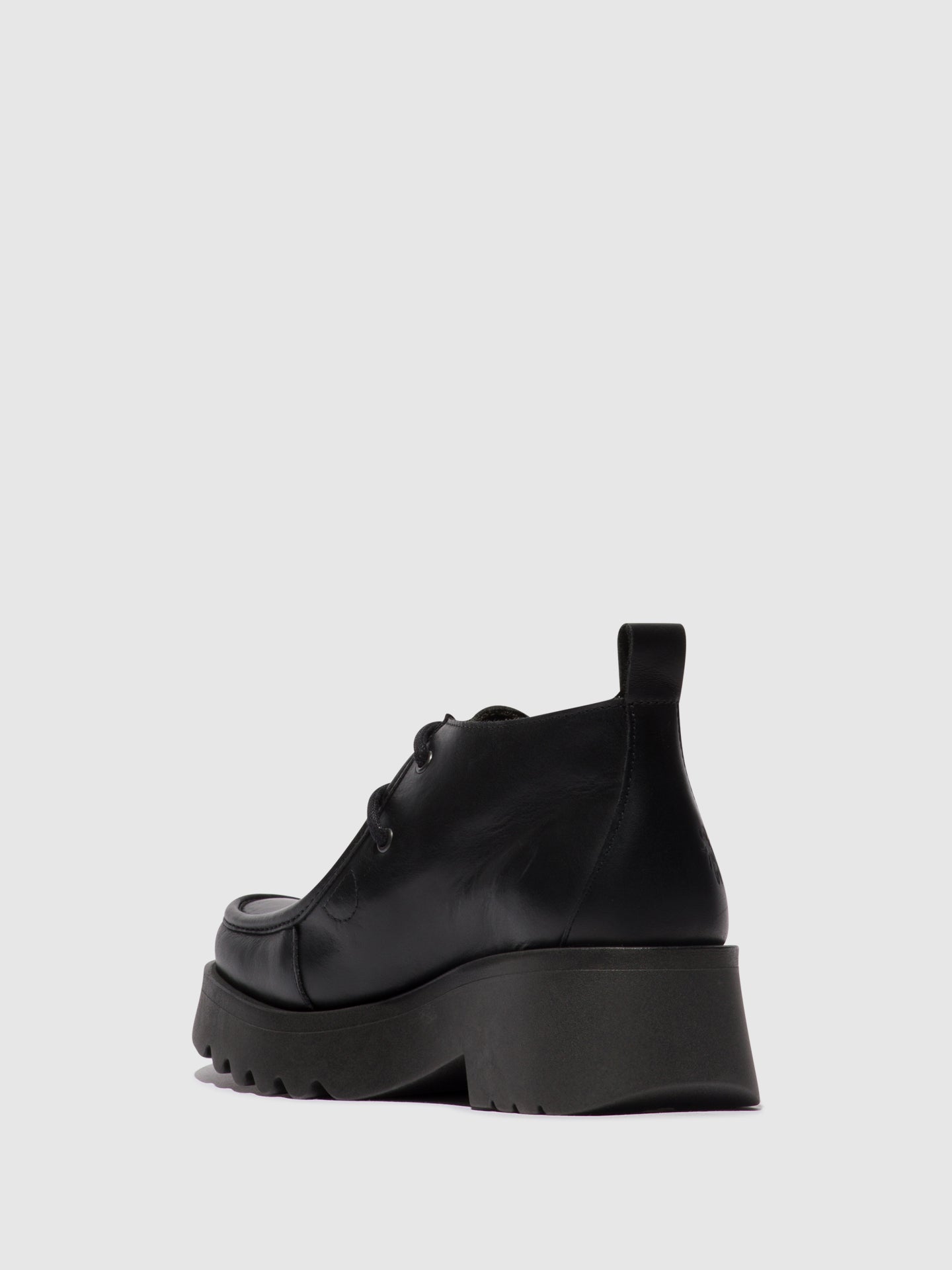 Fly London Women's Black Leather Lace-Up Dress Shoes