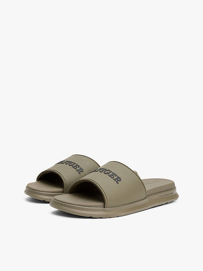 Men's Tommy Hilfiger Textured Logo Pool Slides - Durable Comfort