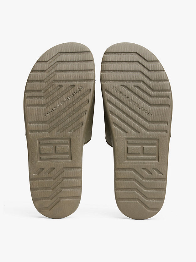 Men's Tommy Hilfiger Textured Logo Pool Slides - Durable Comfort