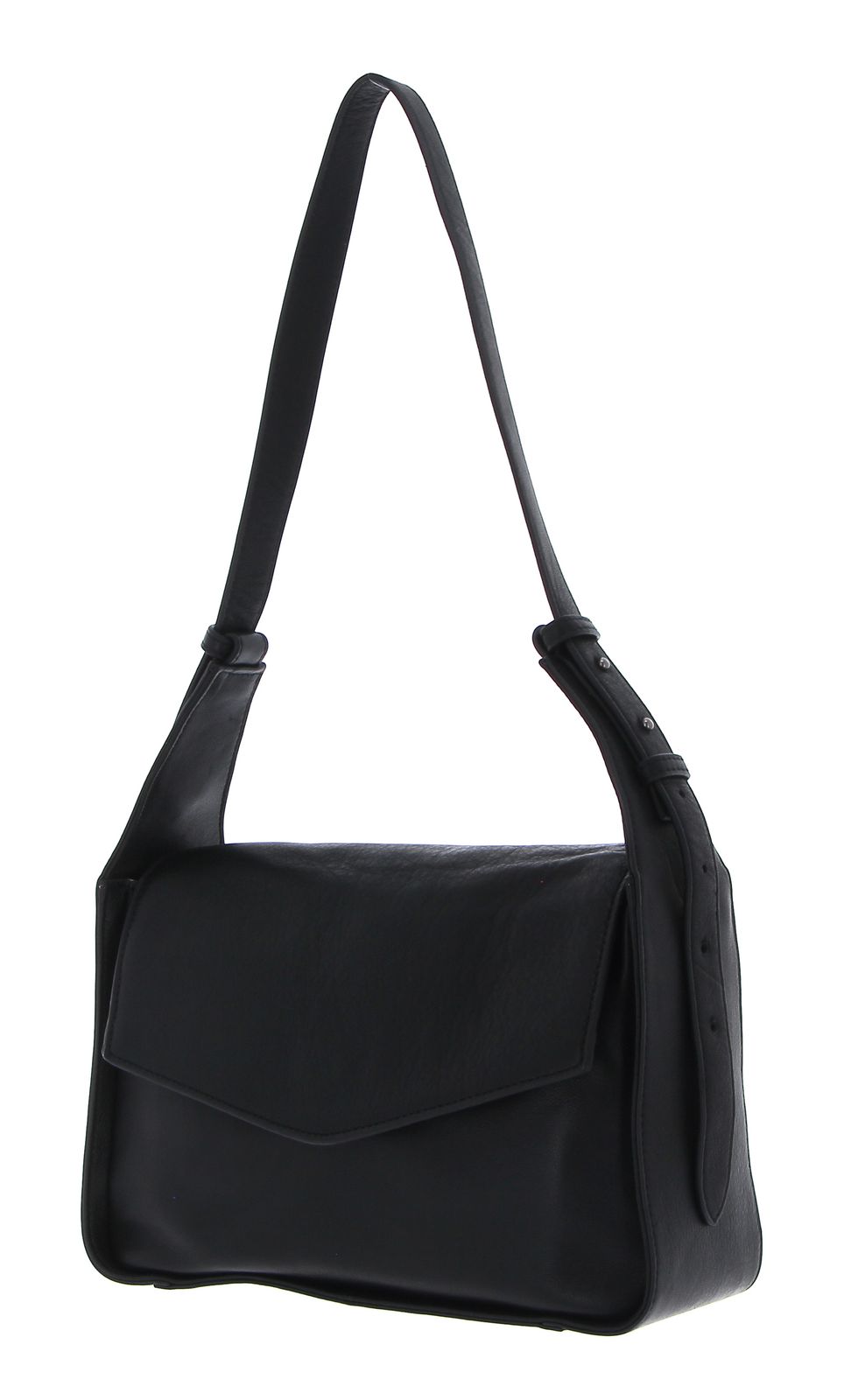 FREDsBRUDER FB Satchel Black Genuine Leather Shoulder Bag with Adjustable Strap