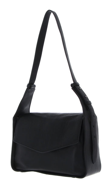 FREDsBRUDER FB Satchel Black Genuine Leather Shoulder Bag with Adjustable Strap