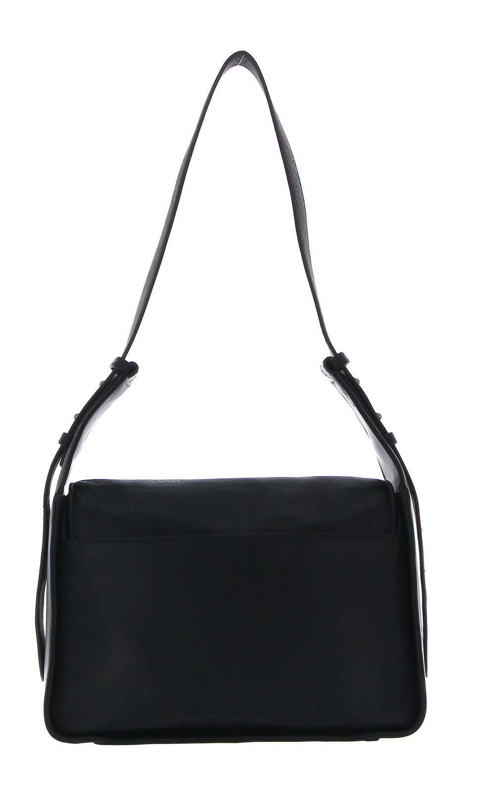 FREDsBRUDER FB Satchel Black Genuine Leather Shoulder Bag with Adjustable Strap