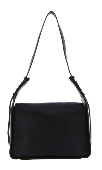 FREDsBRUDER FB Satchel Black Genuine Leather Shoulder Bag with Adjustable Strap