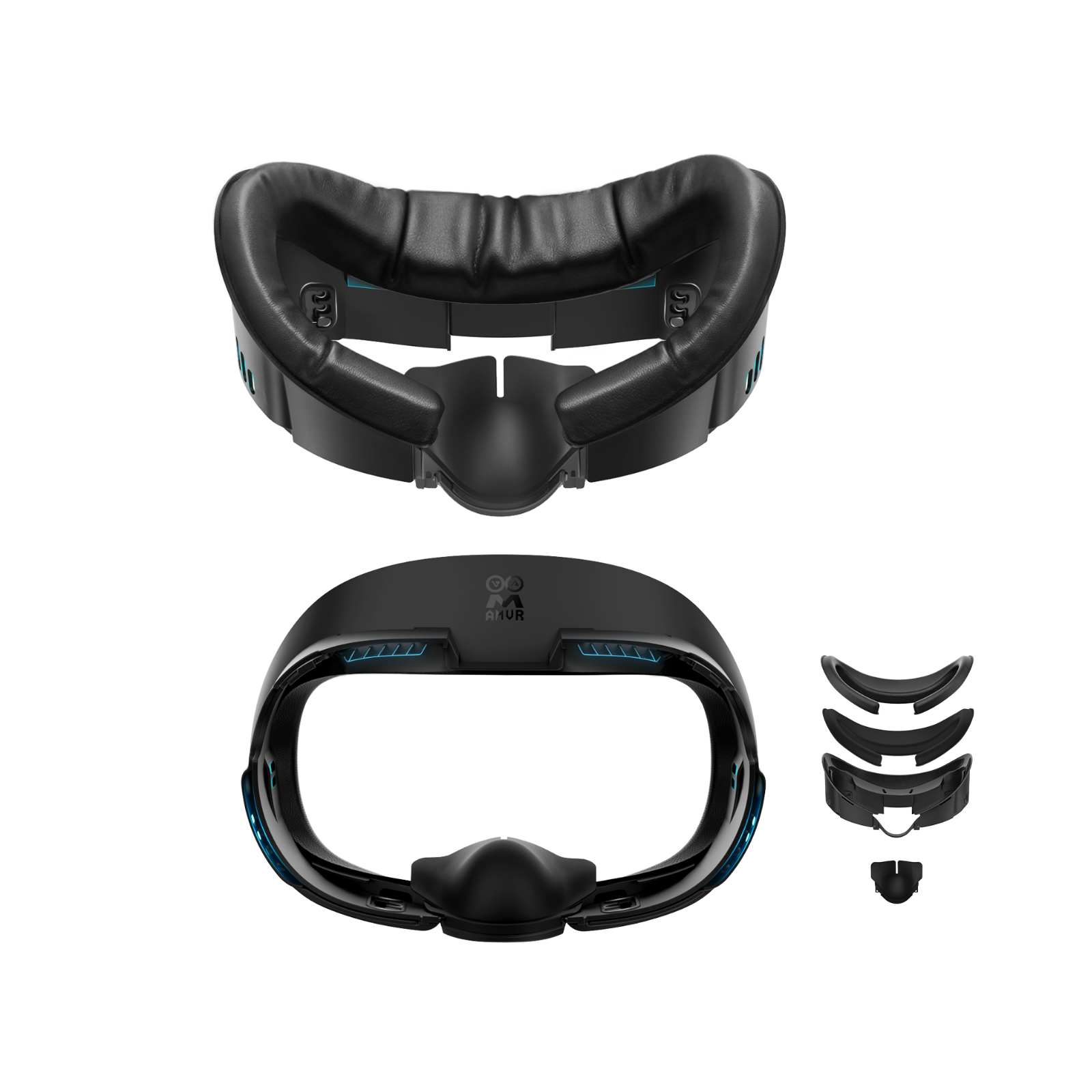 AMVR Q3FC1 Facial Interface for Meta Quest 3 with Depth Adjustment and Ventilation