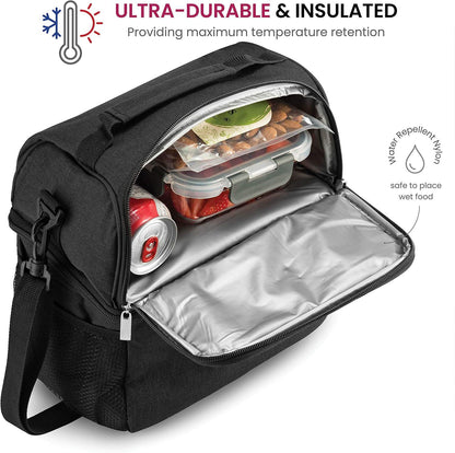 FineDine Insulated Lunch Bag with Glass Food Containers