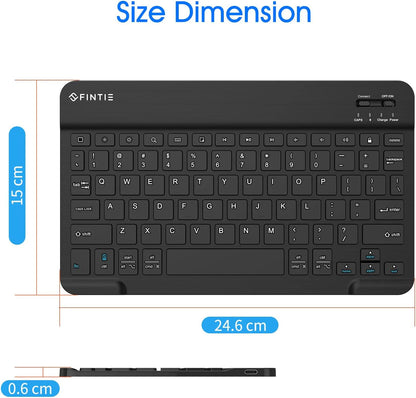 Fintie Ultra‑Slim Wireless Bluetooth Keyboard – Rechargeable for iPad