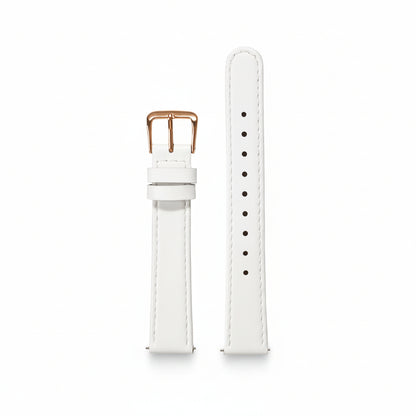 Marc Bale Venezia Petite Leather Watch Strap White