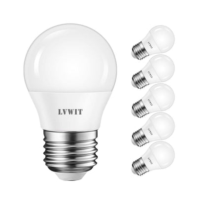 LVWIT G45 E27 LED Light Bulbs 4.5W 470lm 2700K