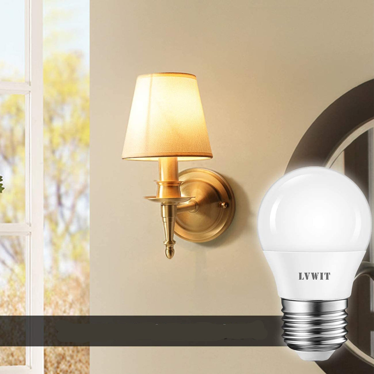 LVWIT G45 E27 LED Light Bulbs 4.5W 470lm 2700K