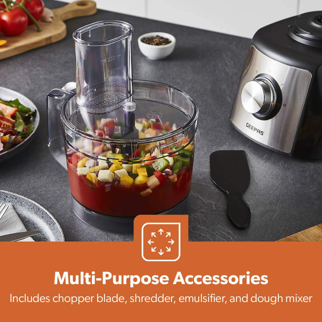 Geepas GMC42015UK Food Processor 1.2L 1200W Silver