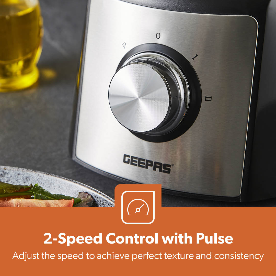Geepas GMC42015UK Food Processor 1.2L 1200W Silver