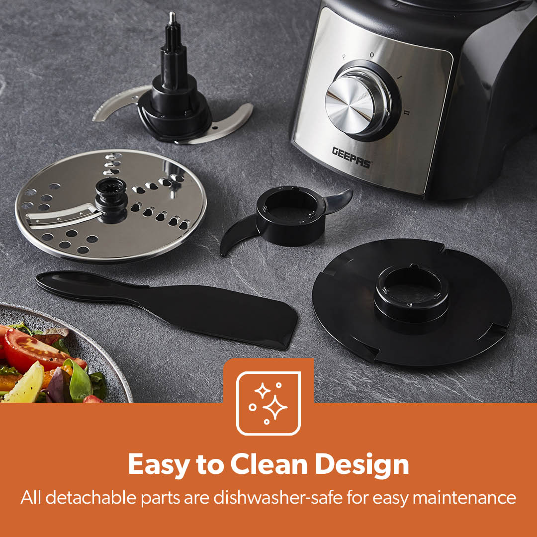 Geepas GMC42015UK Food Processor 1.2L 1200W Silver