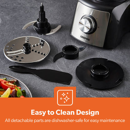 Geepas GMC42015UK Food Processor 1.2L 1200W Silver