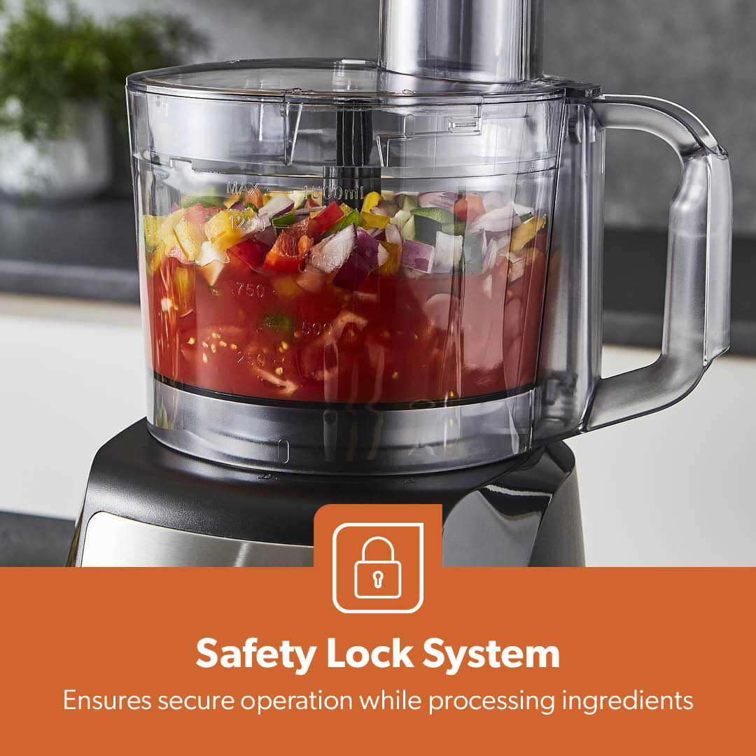Geepas GMC42015UK Food Processor 1.2L 1200W Silver