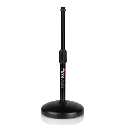 Gator GFW-MIC-0501 Adjustable Height Weighted Round Base Desktop Microphone Stand
