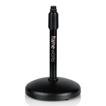 Gator GFW-MIC-0501 Adjustable Height Weighted Round Base Desktop Microphone Stand