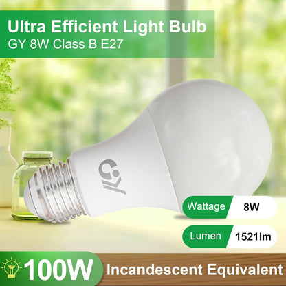 GY Ultra 8W E27 LED Bulb 1521 Lumens 3000K–6500K