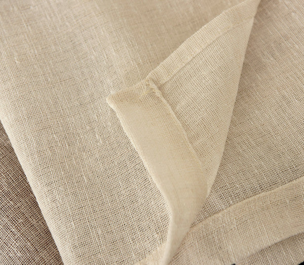 WOLTU Transparent Linen-Style Curtain with Galon Fronceur