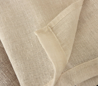 WOLTU Transparent Linen-Style Curtain with Galon Fronceur
