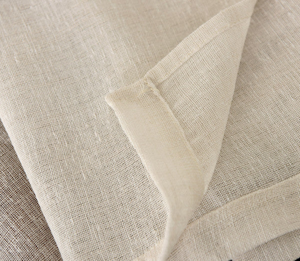 WOLTU Transparent Linen-Style Curtain with Galon Fronceur