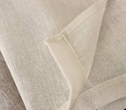 WOLTU Transparent Linen-Style Curtain with Galon Fronceur