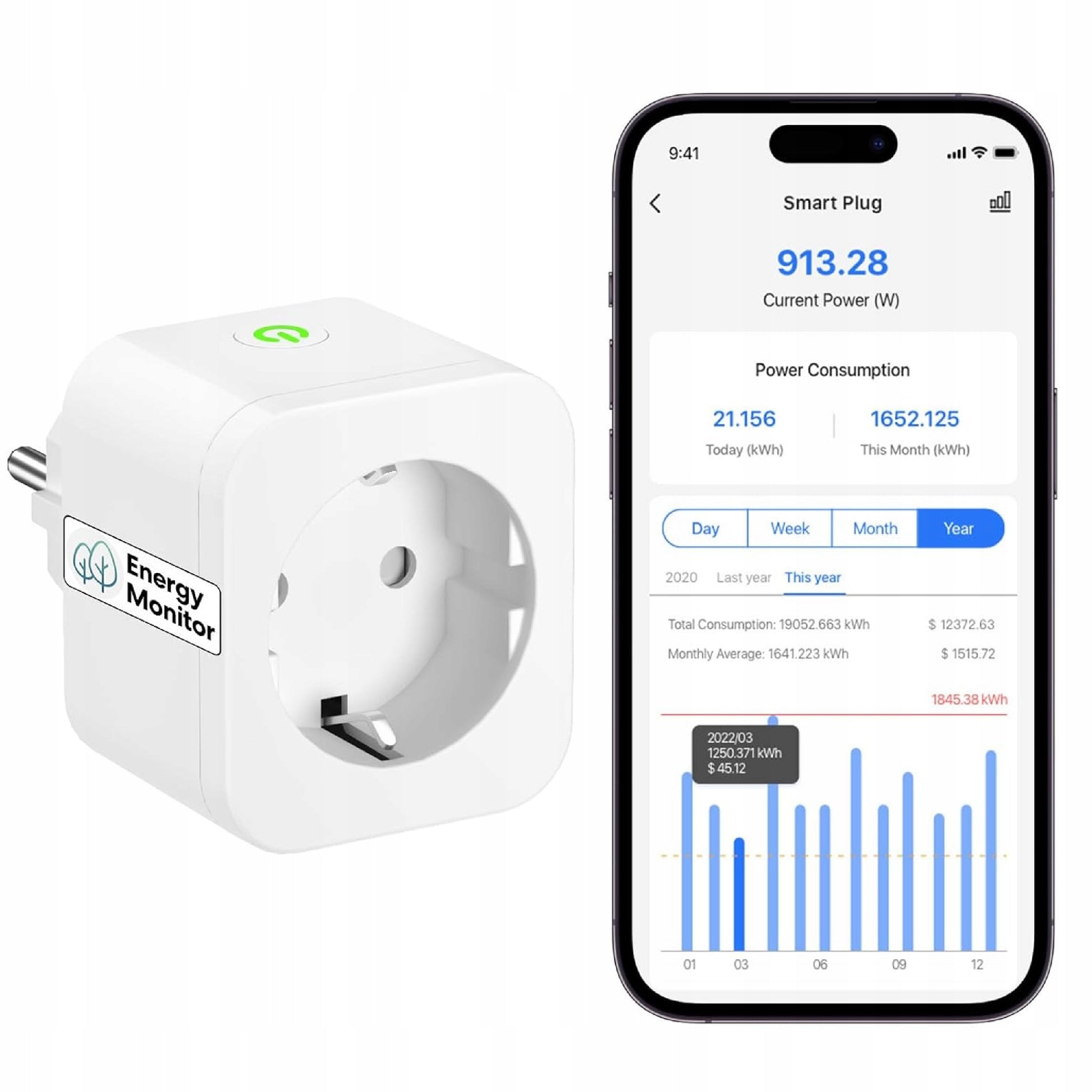 Refoss Smart WiFi Plug White MSS210WKITEU