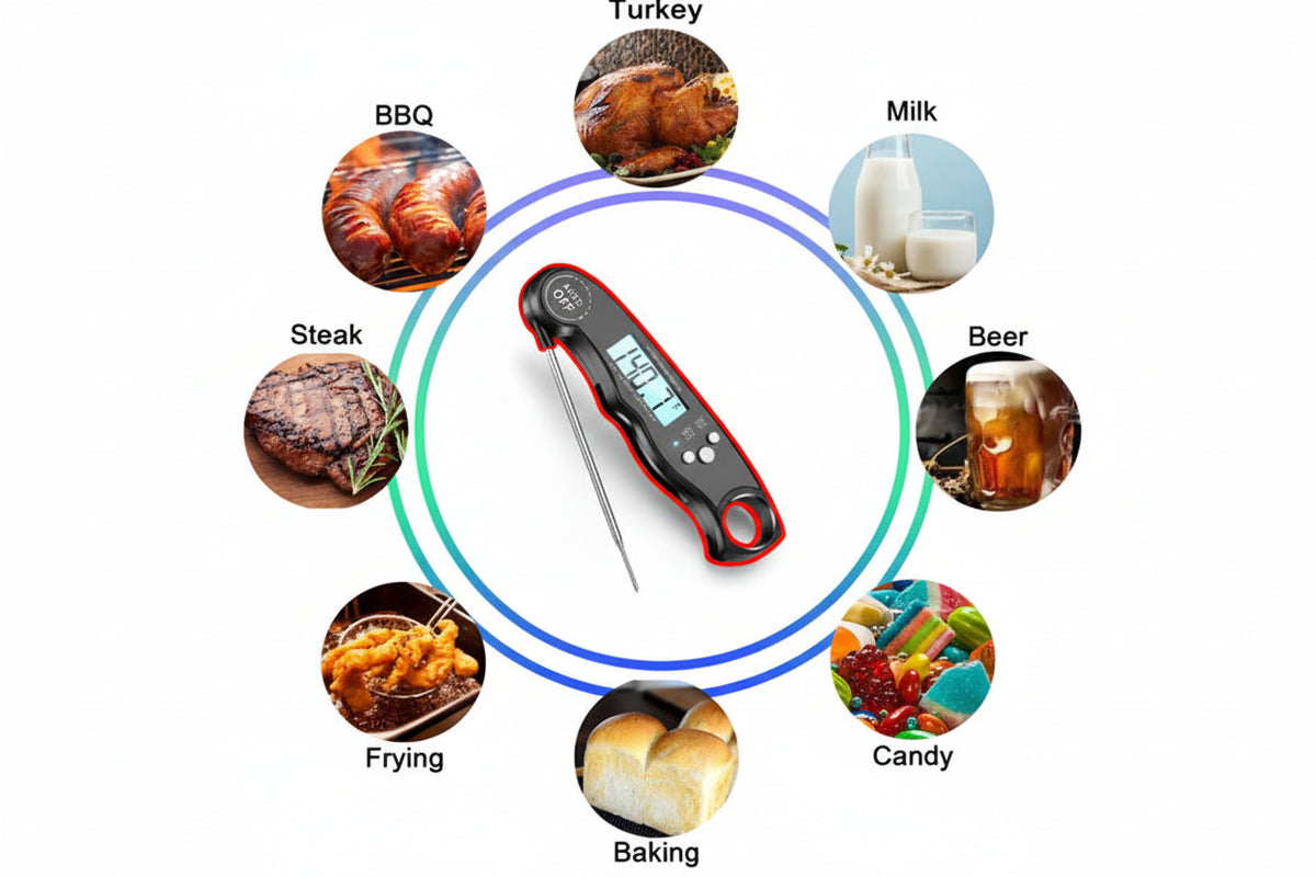 DT-68 Digital Food Thermometer with Foldable Probe