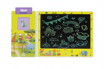 2-in-1 Talking Flash Card Reader and LCD Writing Tablet 224 Words 8.5 Inch Multicolour