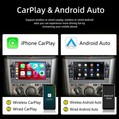 7\" CarPlay Android Auto 2DIN Touchscreen Stereo for Opel