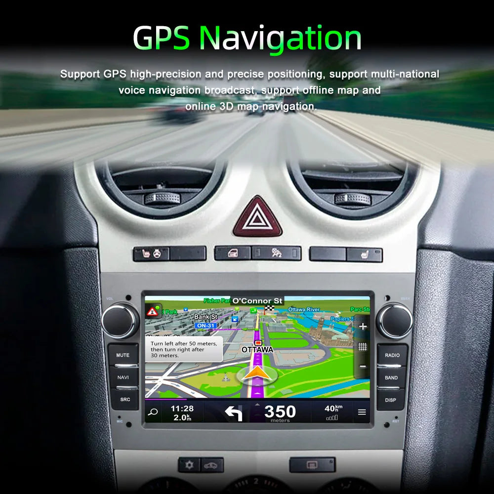 7\" CarPlay Android Auto 2DIN Touchscreen Stereo for Opel
