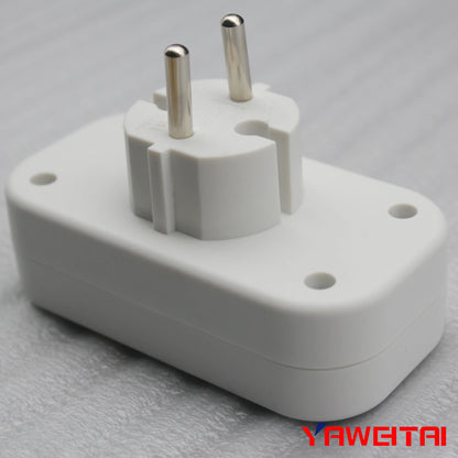 YAWEITAI YW-7382 2-Outlet Schuko Wall Socket with Earthing