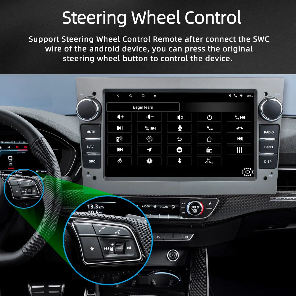 7\" CarPlay Android Auto 2DIN Touchscreen Stereo for Opel