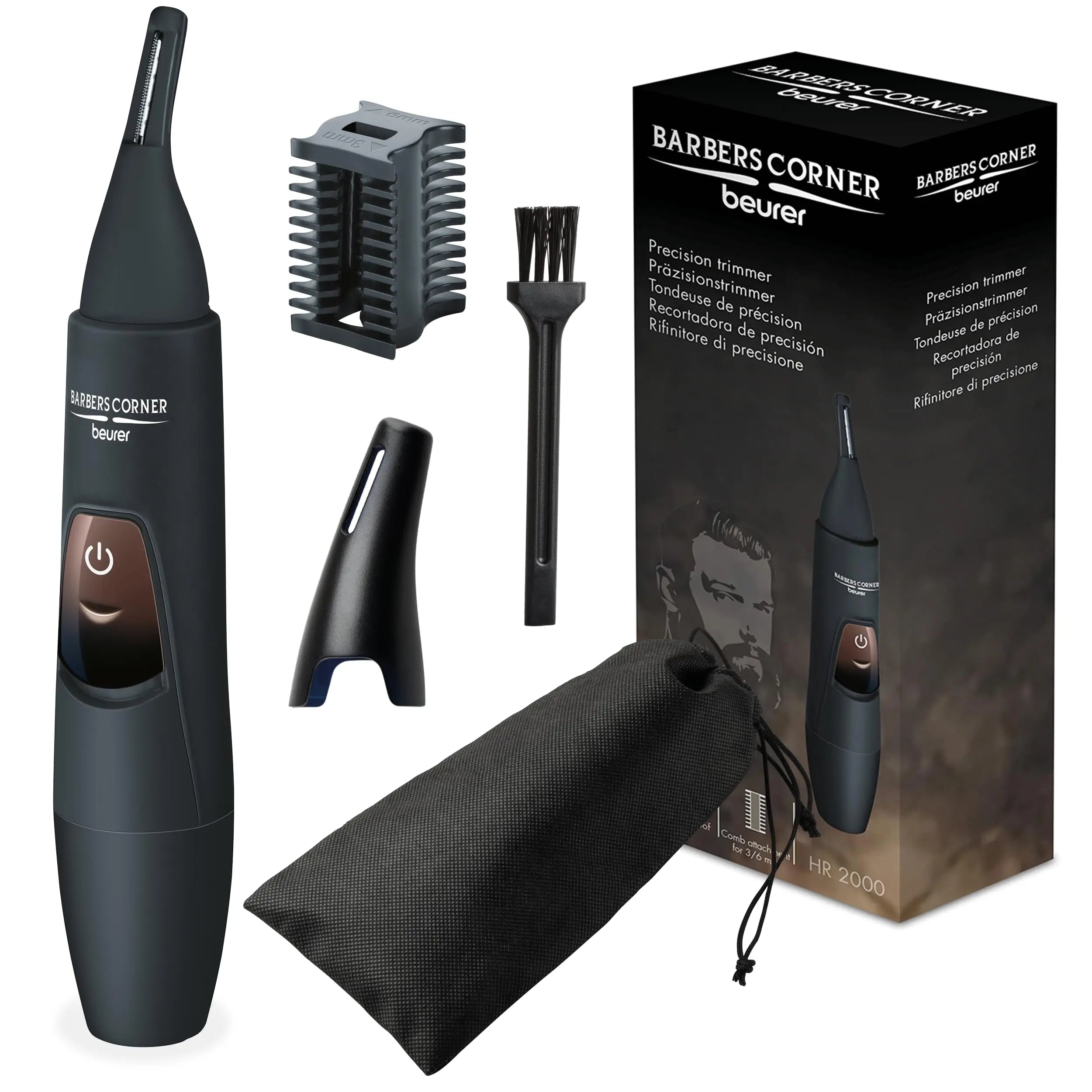 Beurer HR 2000 Precision Hair Trimmer with Adjustable Comb Attachments