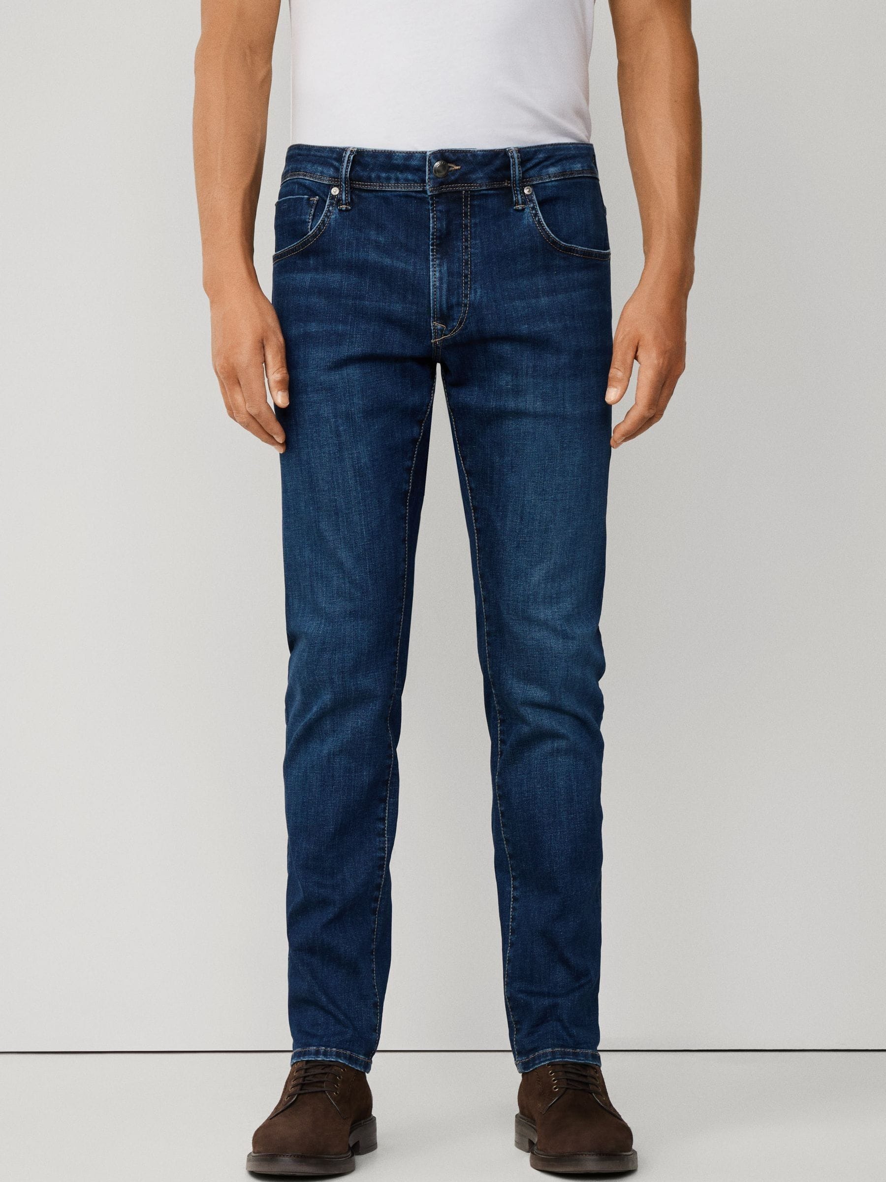 Hackett Men's Slim Fit Blue Powerflex Vintage Wash Denim Jeans