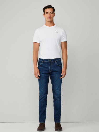 Hackett Men's Slim Fit Blue Powerflex Vintage Wash Denim Jeans