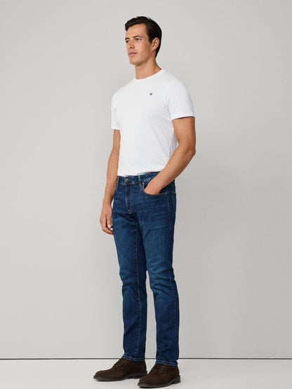 Hackett Men's Slim Fit Blue Powerflex Vintage Wash Denim Jeans
