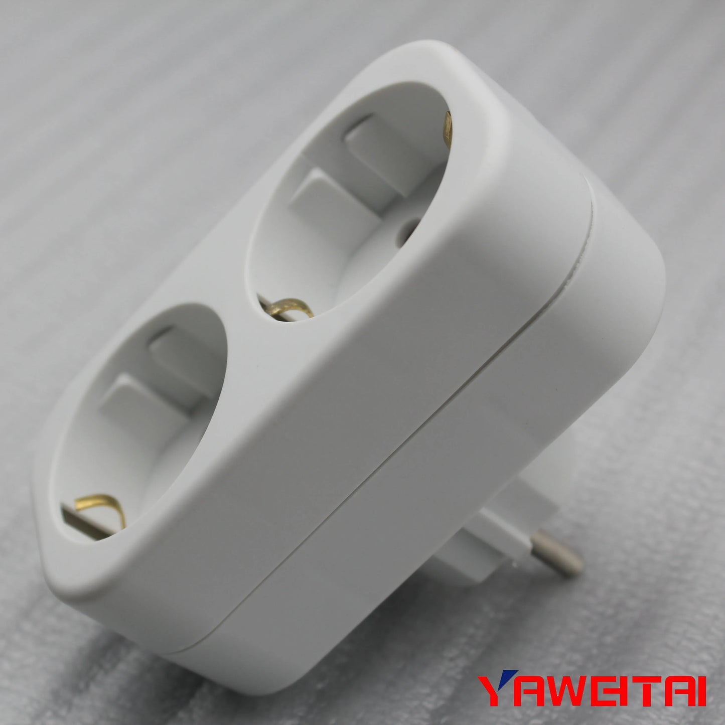 YAWEITAI YW-7382 2-Outlet Schuko Wall Socket with Earthing