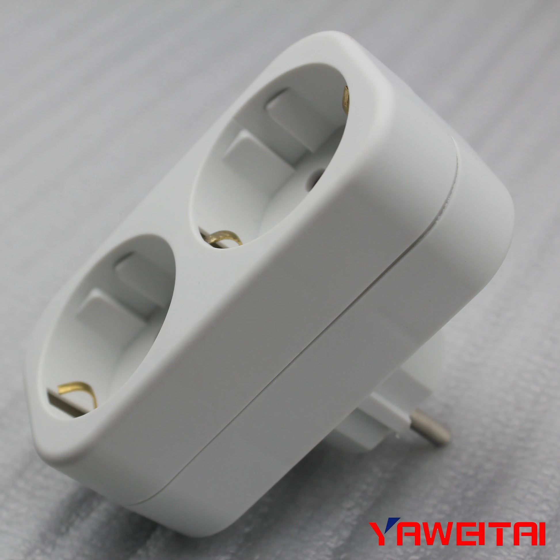 YAWEITAI YW-7382 2-Outlet Schuko Wall Socket with Earthing