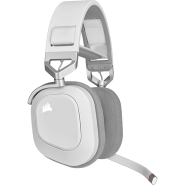 Corsair HS80 RGB Wireless Premium Gaming Headset with Spatial Audio - White