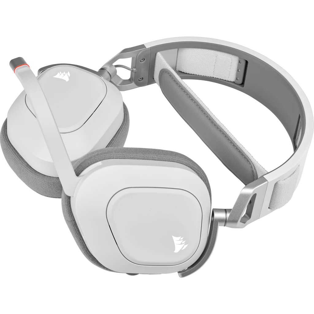 Corsair HS80 RGB Wireless Premium Gaming Headset with Spatial Audio - White