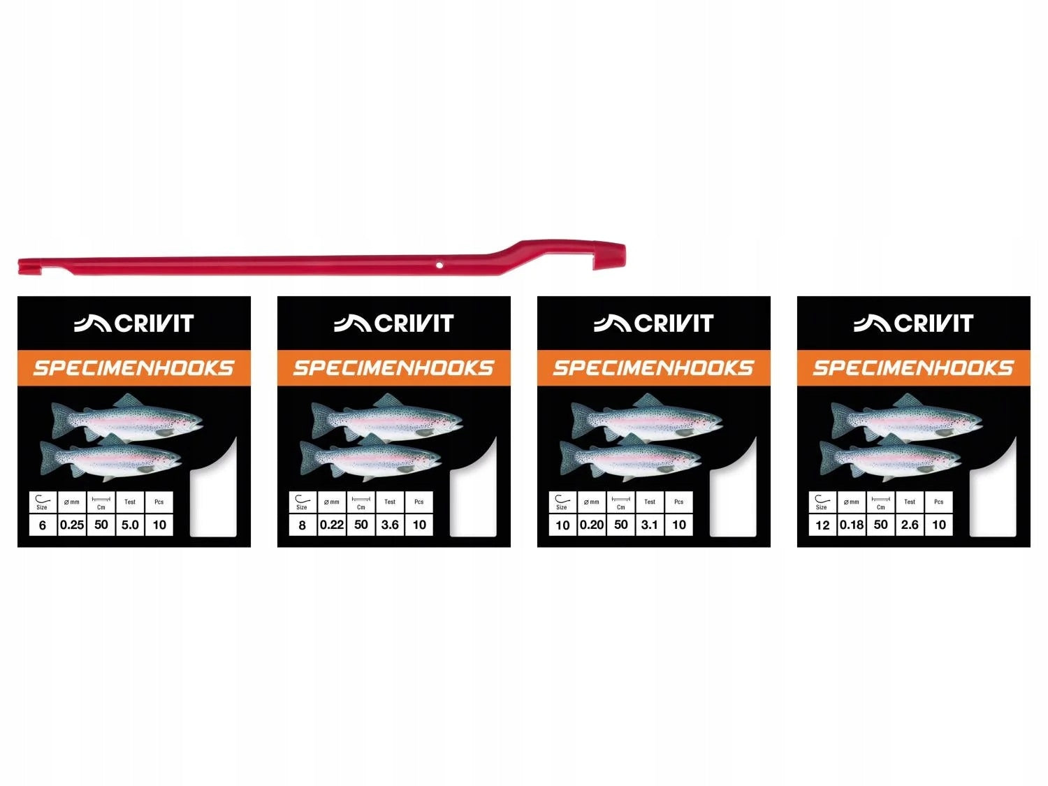 Crivit Trout Hook Leader Set 81-Piece Sizes 2/4/6/8 64383006