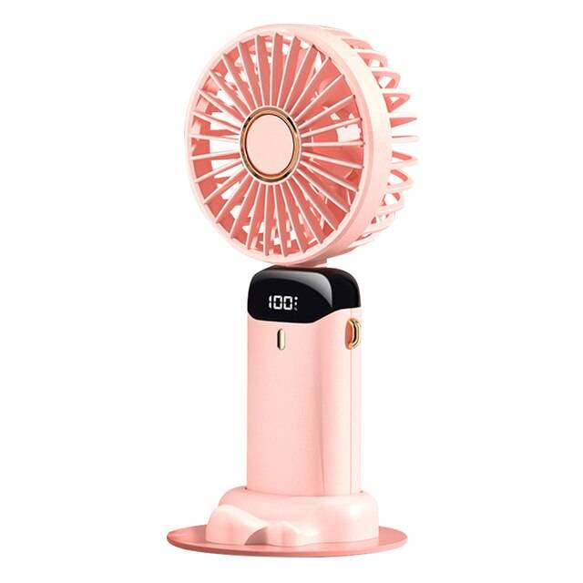 QeeFop Portable USB Mini Fan Adjustable LED Display N15