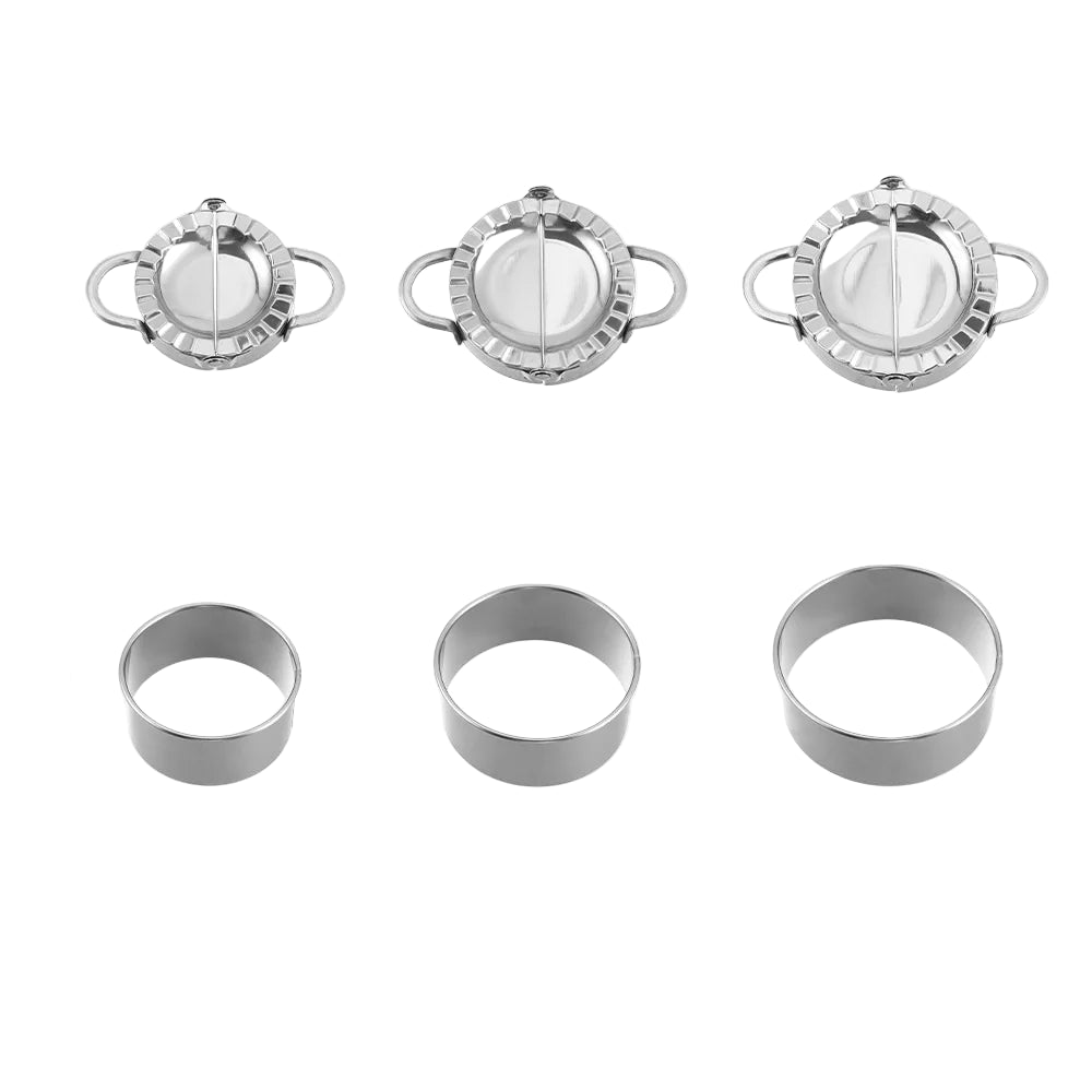 Stainless Steel Dumpling Maker Set Three-Size Manual Press