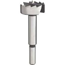 Close-up of Heller Forstner wood drill bit, 16mm and 20mm sizes, 90mm length with cylinder shank for precise woodworking
