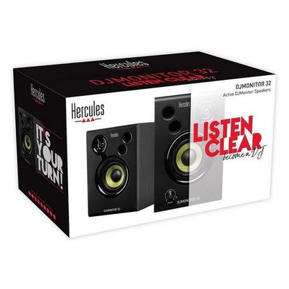 Hercules DJ Monitor 32 Powered Desktop Studio Speakers Pair