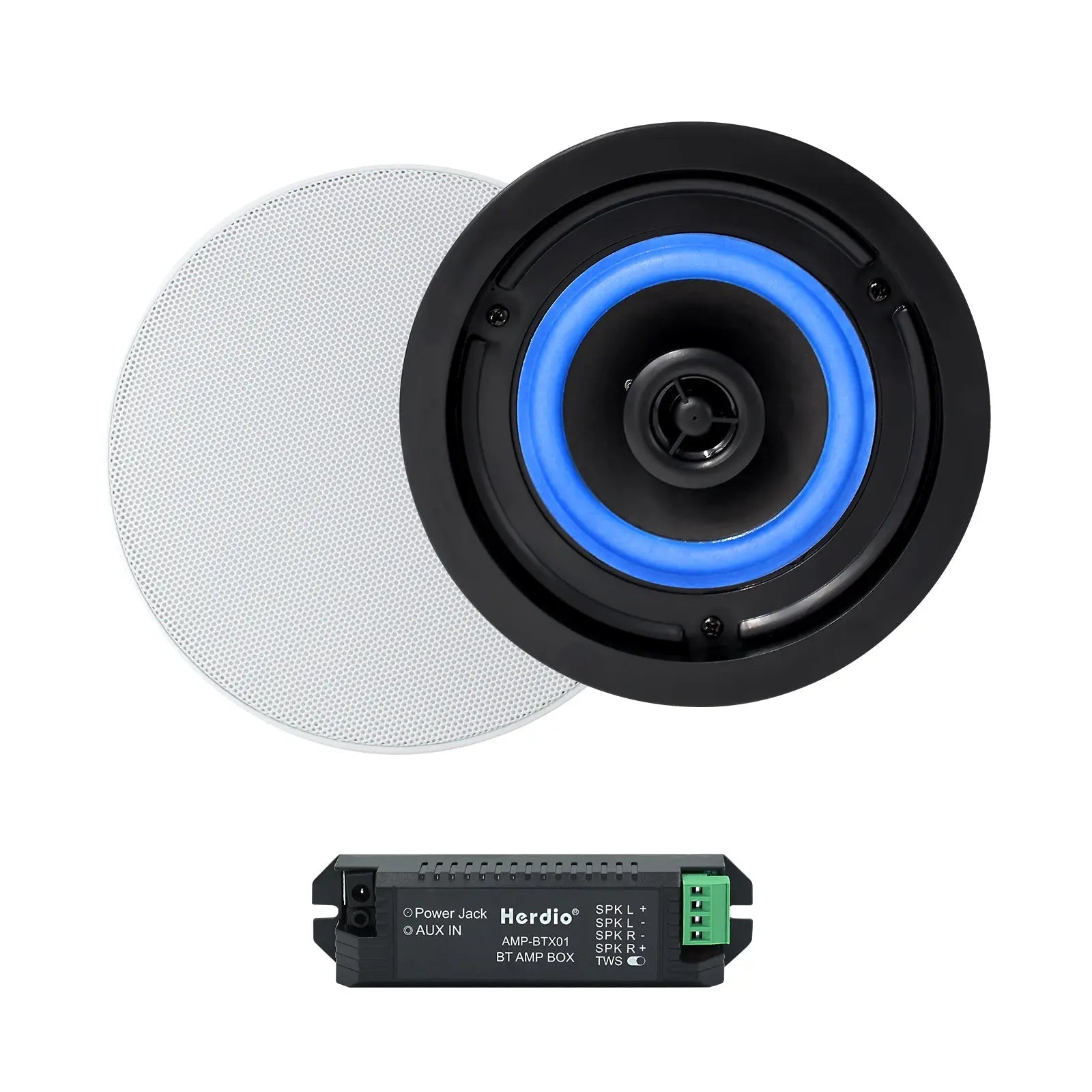 Herdio 4" Bluetooth Ceiling Speakers 160 Watts for Surround Sound